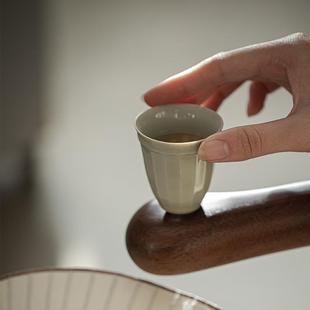 陶瓷条纹品 新款 直销 冰台釉仿古瓜棱茶杯 功夫茶具家用喝茶单杯