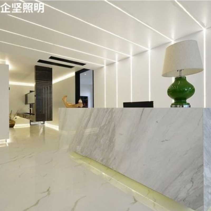 新款直销led线条灯嵌入式明暗装线性灯过道灯条天花客厅卡槽黑色