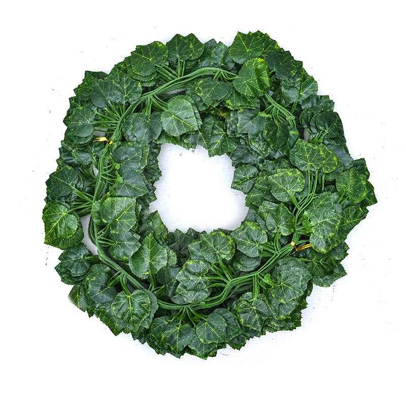 新款直销仿真81叶葡萄叶海棠叶藤条藤蔓装饰树叶吊顶装饰假花藤蔓