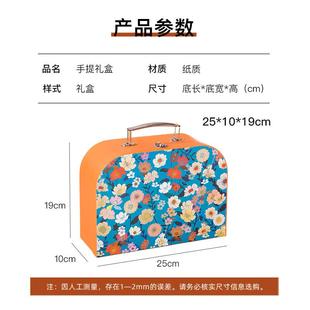 直销2025春节年货红色手提箱礼盒空盒子 新款 平安喜乐儿童节日礼