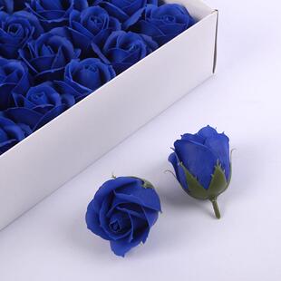 直销新款三层玫瑰香皂花头肥皂花朵情人节礼盒花束材料假玫瑰花头