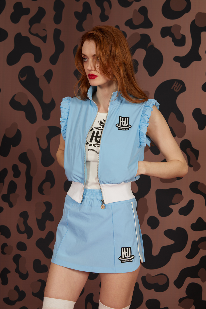 humanuniform高尔夫无袖拉链上衣