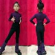 半高领上衣保暖瑜伽运动裤 拉丁舞服女童练习服长袖 新款 2026年春季