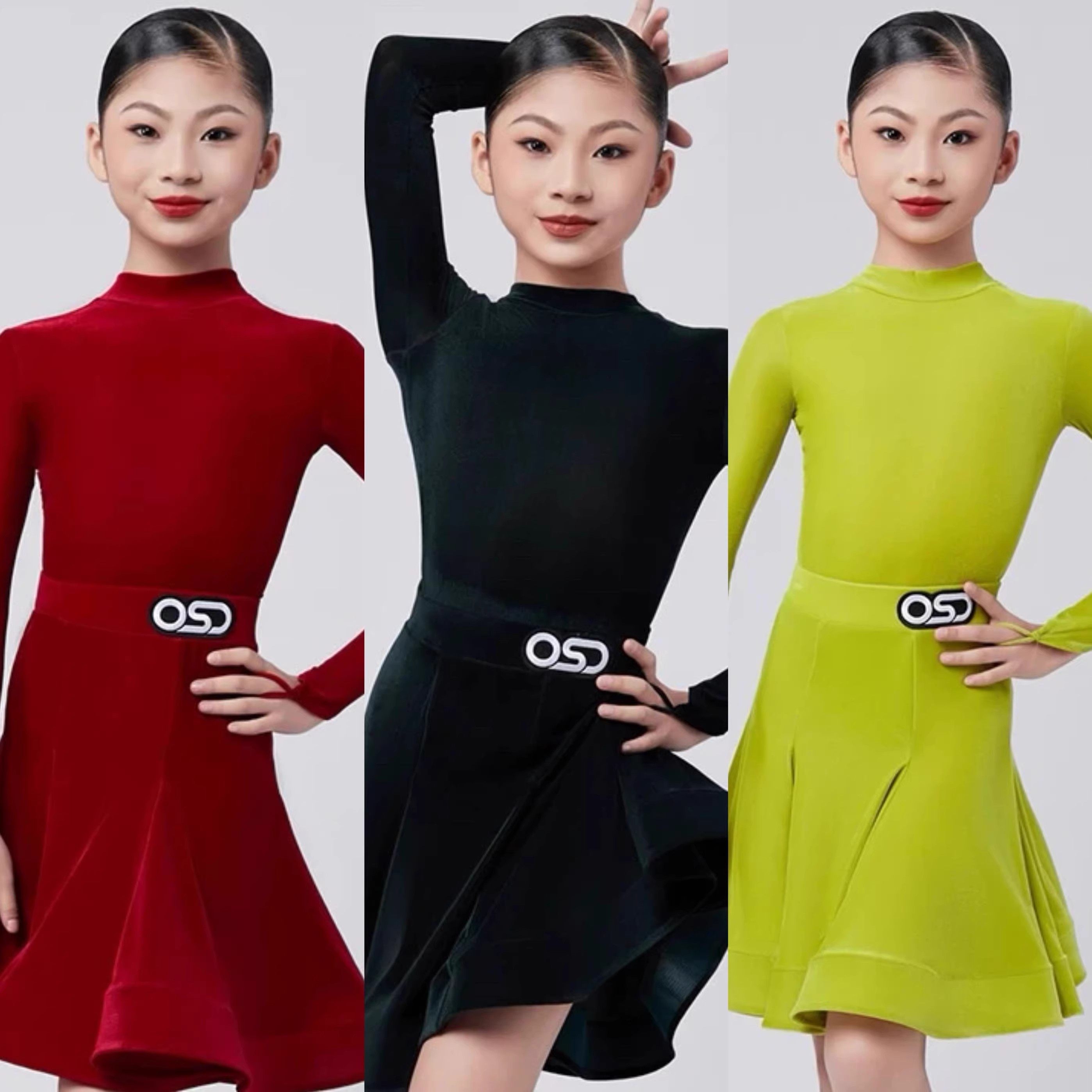 拉丁舞服少儿冬专业比赛服规定服