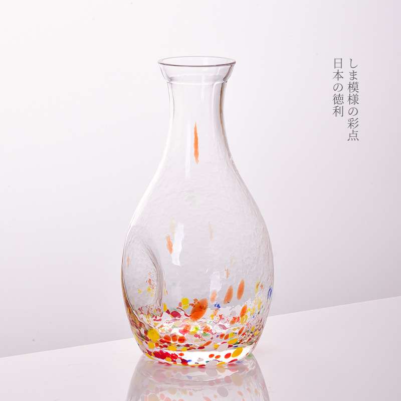 日式拇指清酒壶一壶四杯酒具套装家用高颜值彩色波点白酒杯新款