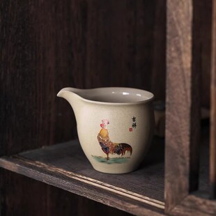 粗陶公道杯茶海家用陶瓷沏茶公z杯功夫茶具配件分茶器茶杯高端轻