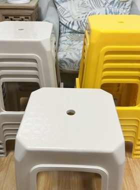 加厚加高塑料凳子坐高55CM时尚卡其红黄蓝绿橙色工厂展会耐用凳子
