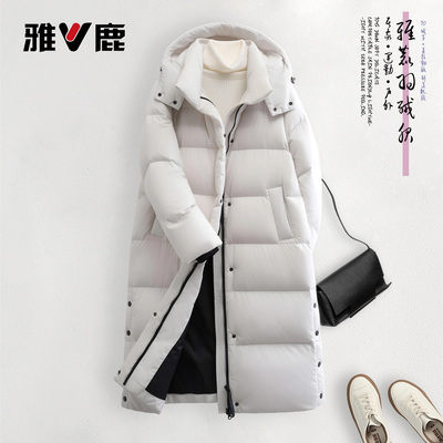 雅鹿2026女中长款防风保暖羽绒服