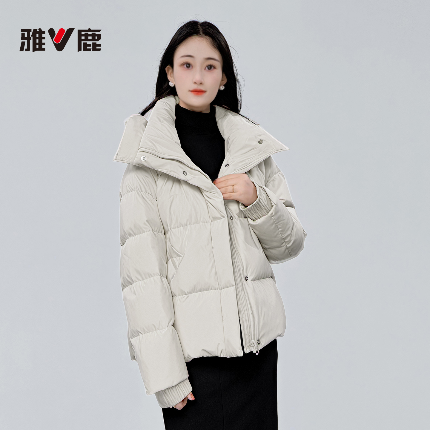 2025冬季防风加厚时尚女款保暖羽绒服YVR01B02430