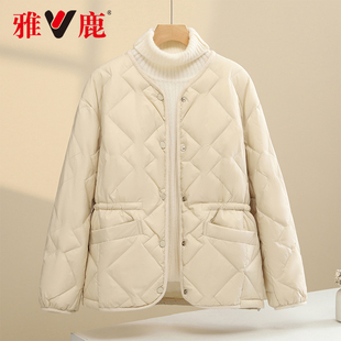 雅鹿羽绒服圆领轻薄短款 外套YD501Z04870 修身