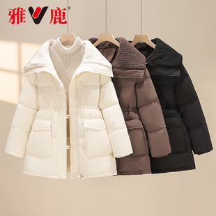 大翻领时尚 羽绒服中长款 休闲冬新款 女款 YL901X06870 反季 雅鹿韩版