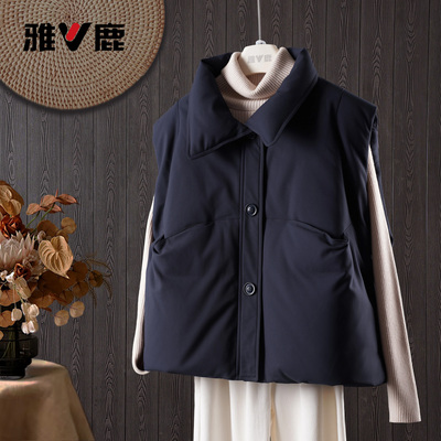 雅鹿冬季女轻薄保暖羽绒马甲
