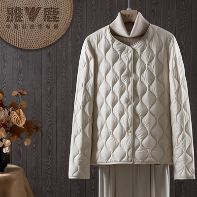 雅鹿女士圆领羽绒服休闲时尚外套