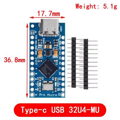 Pro Micr0 采用Atmega32U4 自身usb更新程序 5V/16M 单片机开发板