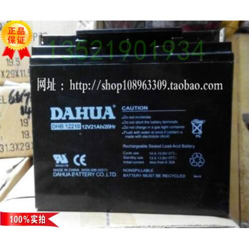 DAHUA 大华蓄电池 DHB12210 大华电池 12V21AH电池