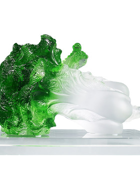 琉璃玉白菜摆件客厅酒柜隔断装饰公司开业礼物家居办公桌百财摆设