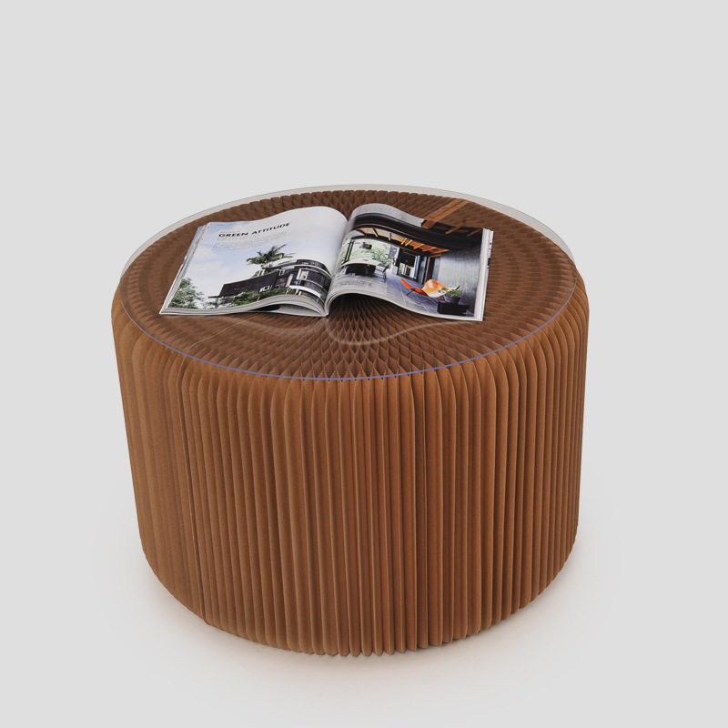 十八纸彩色创意凳子设计师伸缩折叠变形可收纳沙发长椅长凳纸家具