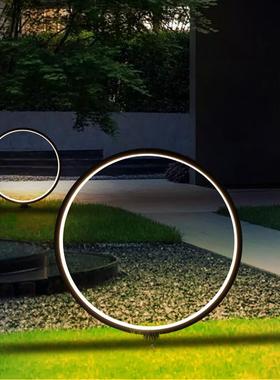 墅境LED圆区圈灯户外防GFG跨水草坪灯庭院景观装饰灯公园景别圆形