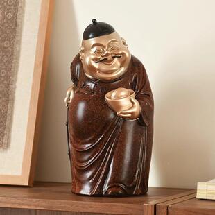 中式古风摆件地主意老财轻奢高端装品WRB室内客饰厅玄关茶创桌面