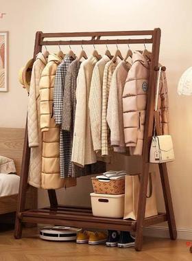 衣架卧UBI室落地挂家用衣帽架衣服置可物架房间折叠入户门后易架