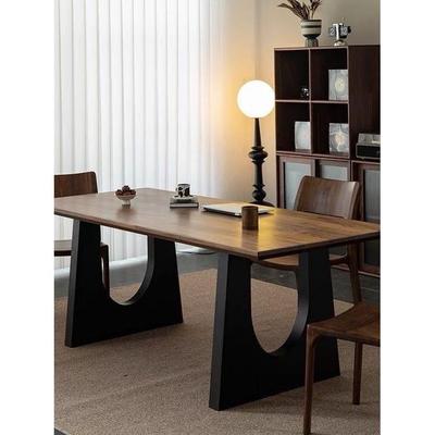 实原木餐桌胡桃木客厅餐ULC桌椅大长木书桌工体作台大板一会议办