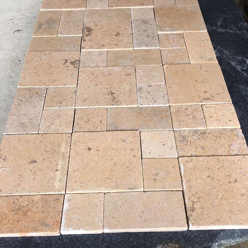 文古化石庭院广场地地铺石室外铺黑OTQ色砖花园仿莱姆石庭地院铺