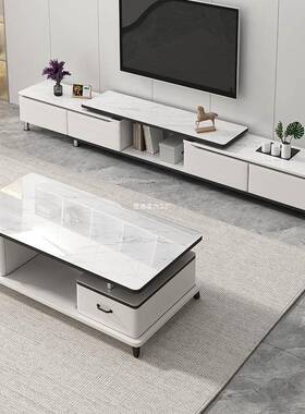 茶几客厅家用轻奢简约代小公户型办桌QWT室茶台欧现式钢化玻璃茶