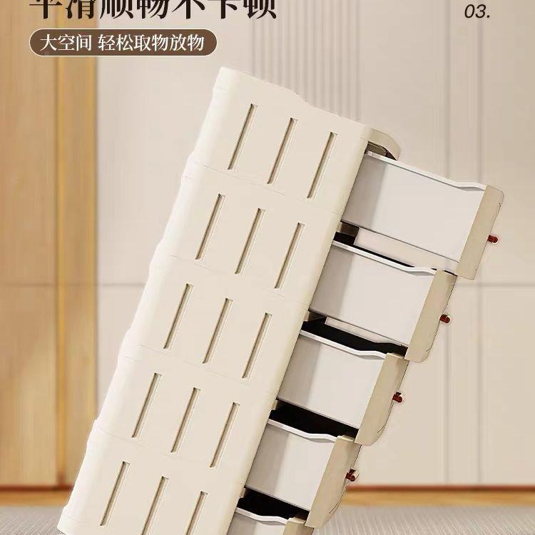 欧式收纳抽屉式HHR儿童玩具储物箱床柜宝宝婴儿衣柜收纳带轮头箱