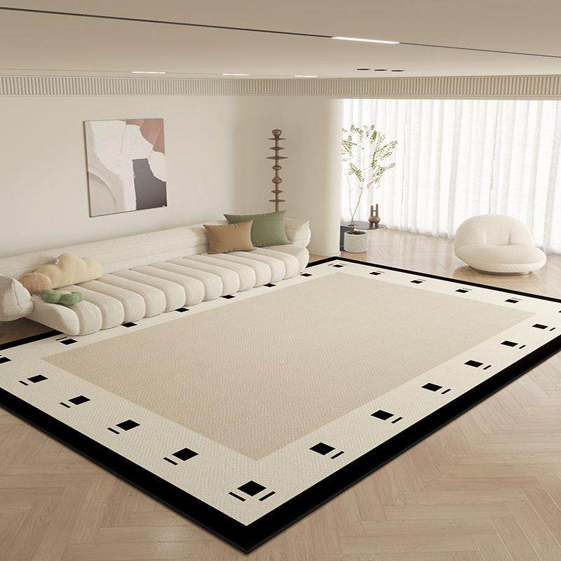 轻奢奶油风利时圈绒比客地毯tpr防滑无品牌/面底部卧厅室大积满铺