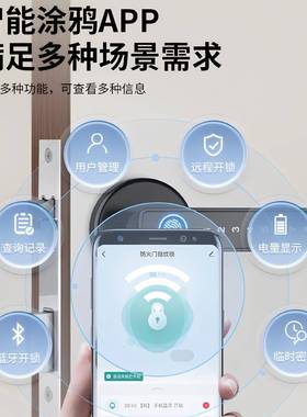 室内木门新纹锁办公室密码锁家指用XFN款房间门把门手分体智能电