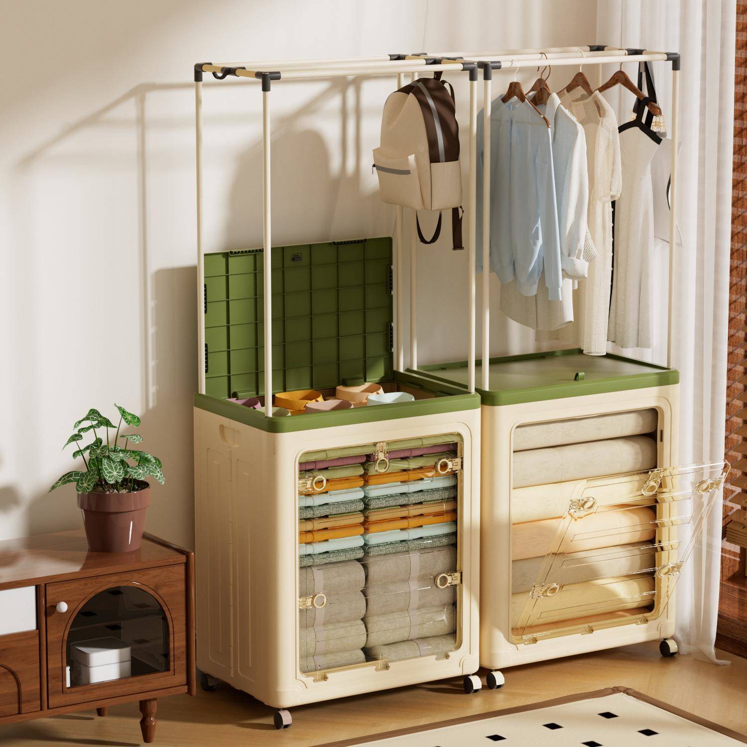 衣服收纳盒箱家用可叠衣物收纳整理玩箱塑BIP料具折收纳被子储物