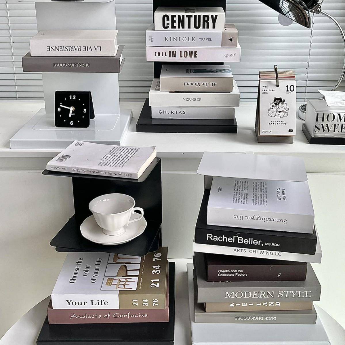 易书窗架桌上简书XDS立铁艺桌子收纳架飘小型书架书公桌办桌面置