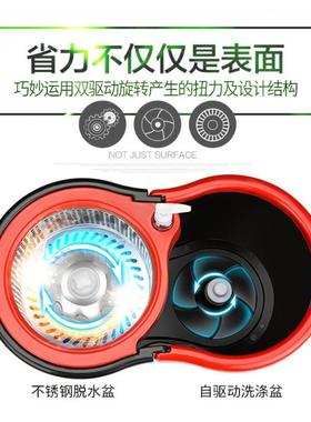 大卫甩旋转拖把VLH免手式洗懒人家拖地用自动水一拖净墩布桶