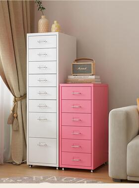 办公文件屉式置WHK物夹缝多层铁皮柜小矮柜窄收纳柜柜多层储抽物