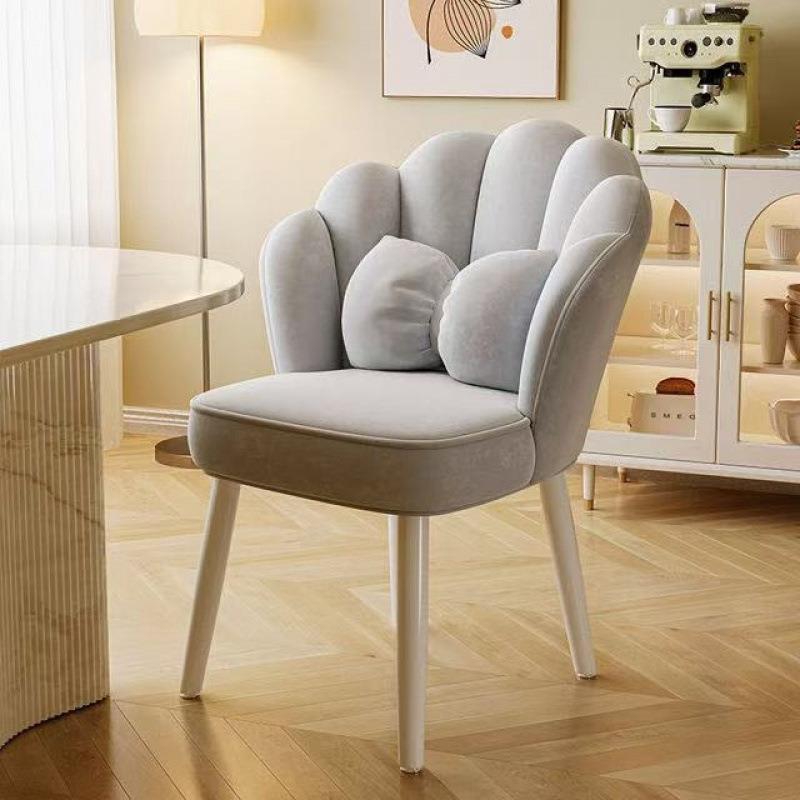 红化妆椅女生网室卧梳妆台子轻奢奶VYL油风旋转化妆凳凳花瓣靠背