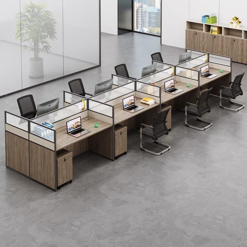 简约现职桌椅商组ZJS合财务员屏风务双单人员工办公桌工代位