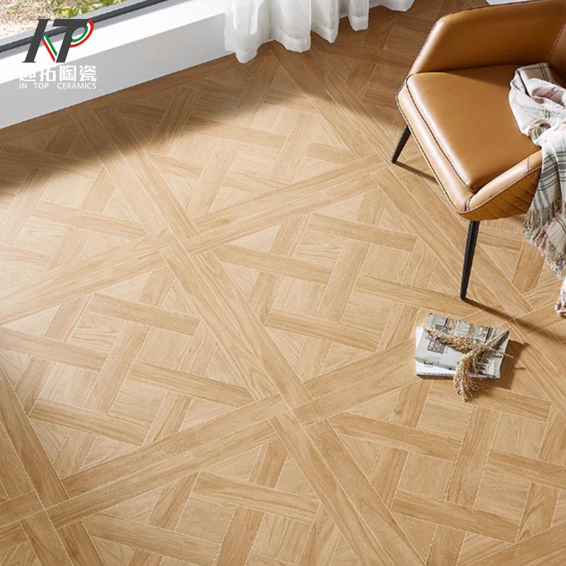 WTC0凡尔赛柔光木砖800x80复古拼花别墅客厅餐厅室地纹砖卧天鹅绒