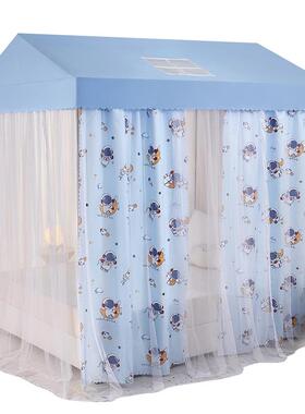 蚊帐家用20床25款新卧室房子落F77SHMS9地带遮光帘密儿童公主风加