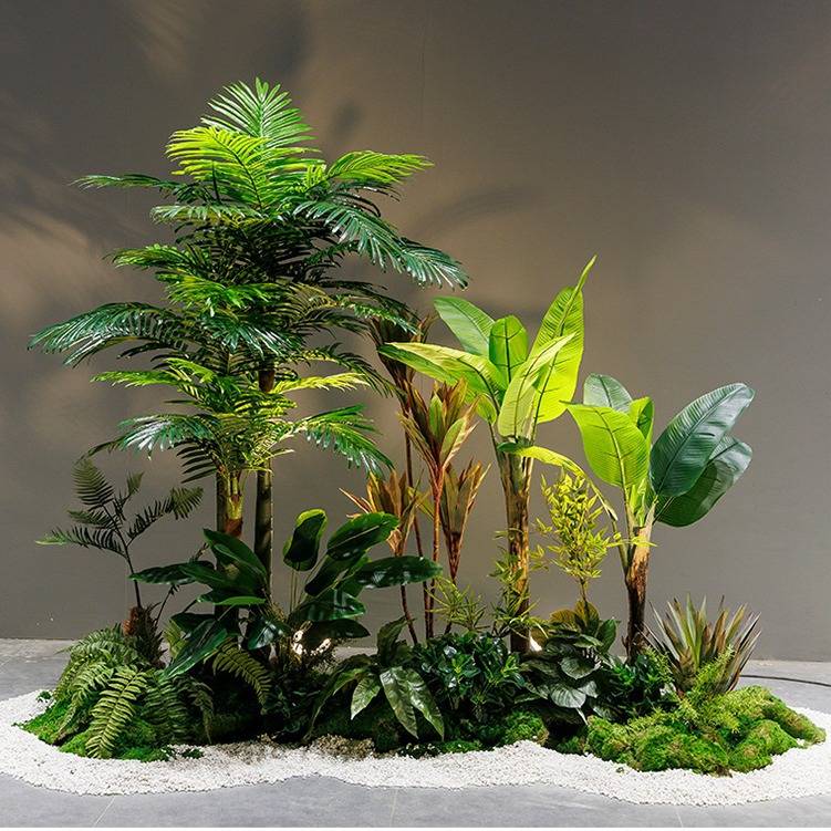 仿真绿植造景套装旅人蕉室内假植物景观摆件商场橱窗装饰人造盆栽