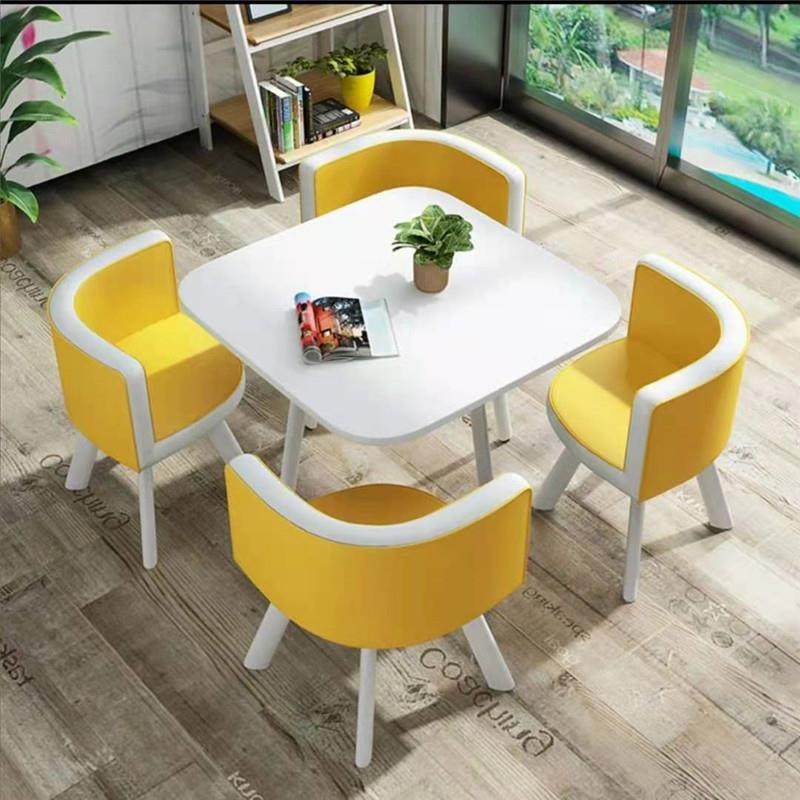 W6桌现代简圆约谈判小桌时谈尚接AHV待休闲桌办公室茶水间会客洽