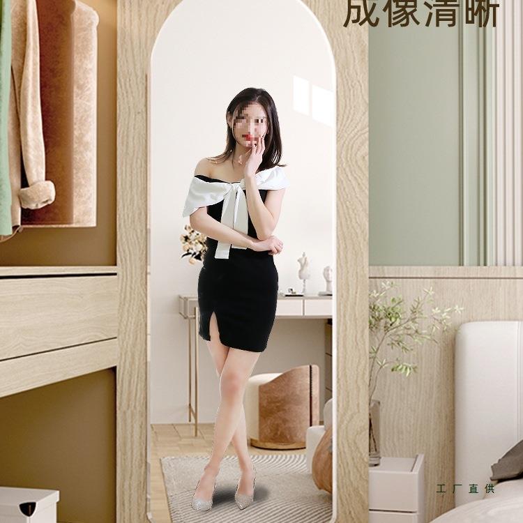 衣柜软衣镜贴子墙自粘穿内装隐形亚克力试衣镜家用镜面镜贴穿985