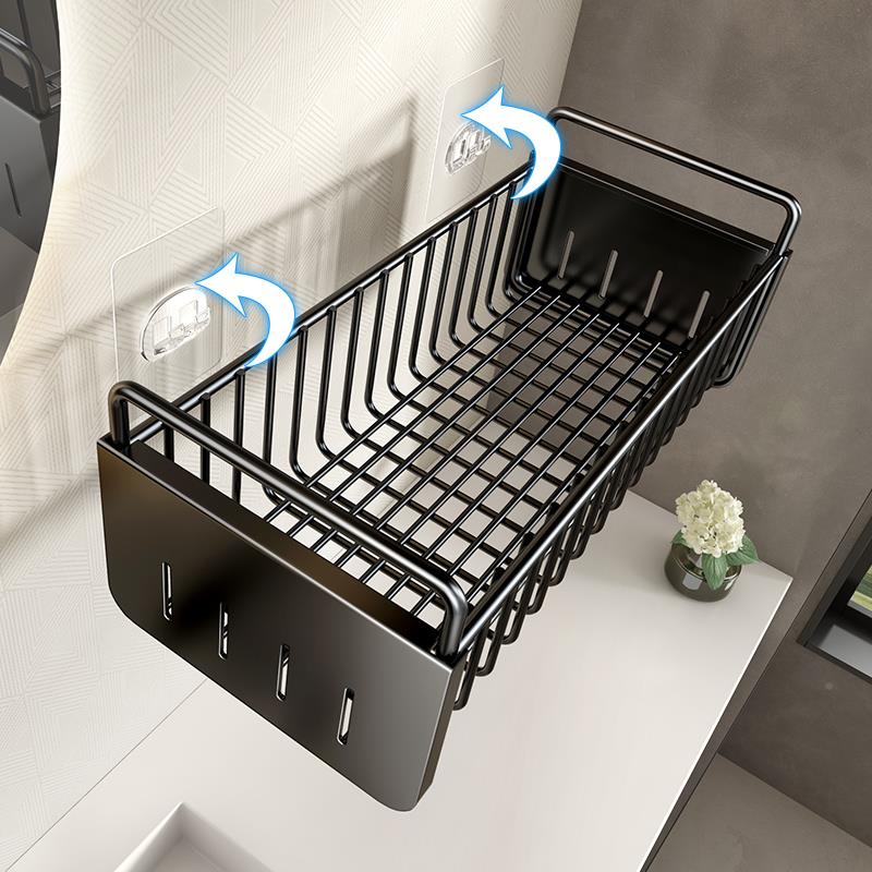 天台华莲卫间置物架YOC厕洗所洗生手架间子挂墙上壁挂式免打孔浴