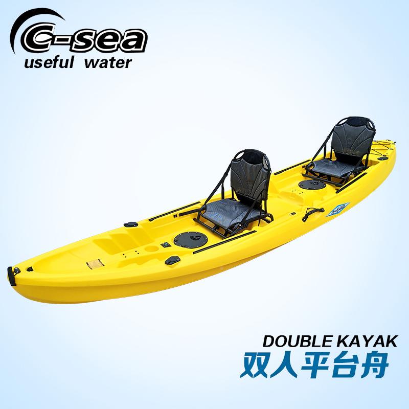 QSST39000-BYTJO双人旅行舟滚塑皮划单人独木塑料船硬艇艇塑料舟