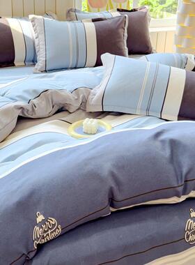 2025亲肤棉四件套学生宿舍三家用床上用品床床单被套套笠四UDO件