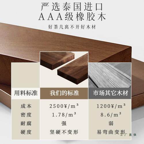 茶几厅家用实木茶小户型方形双层茶桌简约桌子长方F5M88H9J形式中