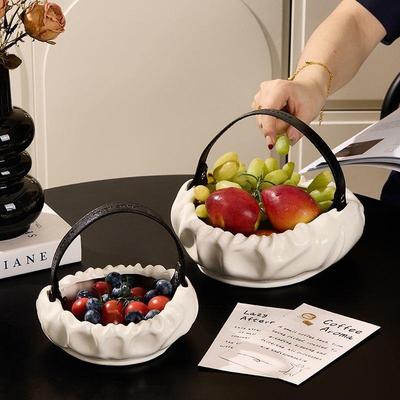轻奢高档果盘客厅茶几家用高端精致高颜值水果篮2025新款陶瓷果篮