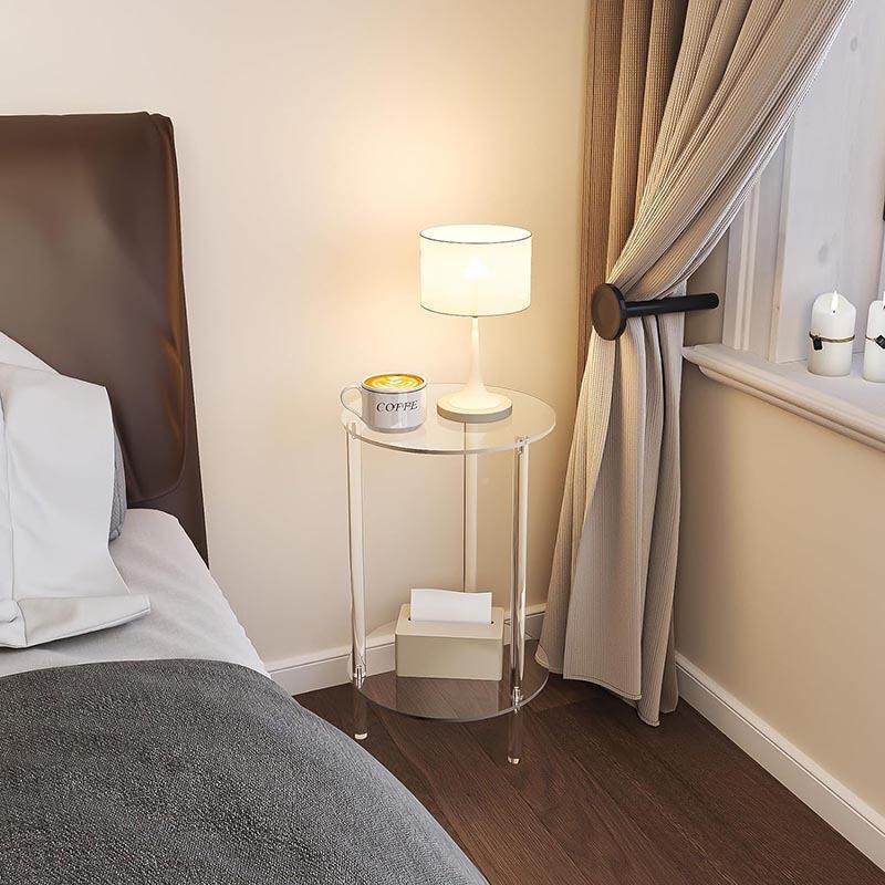 亚组克户力圆边桌阶梯式边桌透明床形头柜外露营JRS可装拆卸收纳