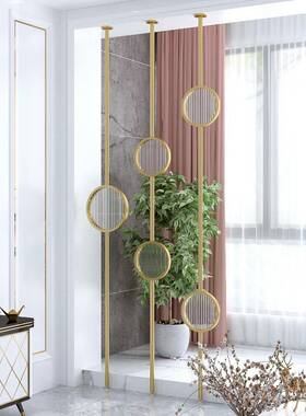 简约轻奢落地隔断家客厅屏遮风玄装饰创意DVE洗漱用台金属立柱关