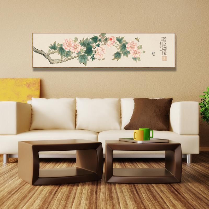 薇中式装饰画客妮厅画大幅卧室家居墙兰EGR画酒店走廊挂水墨山水