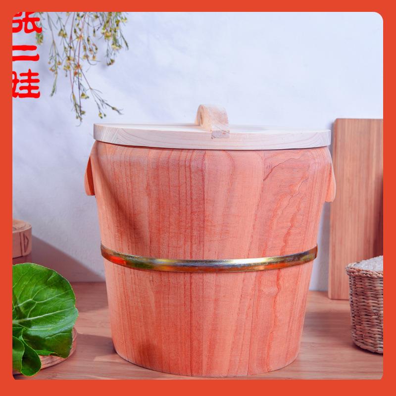 ?蒸饭桶香春家芽树杉蒸笼甑子煮QQW饭蒸米饭的木桶木木无漆胶用一